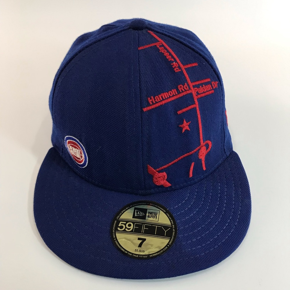 Detroit Pistons Wool Hat Fitted 7 The Palace Map